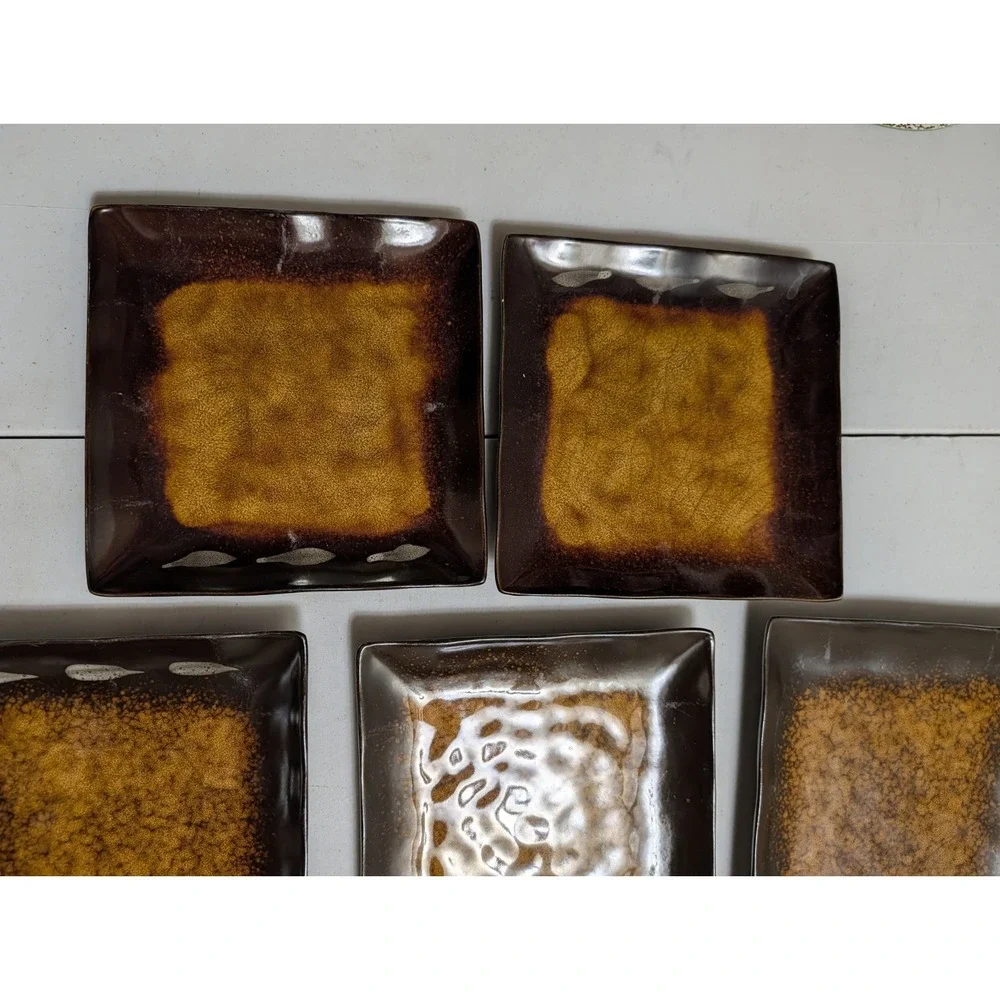 Mikasa Gallatin Stoneware Gourmet Basics Square Salad Plates 7 3/4